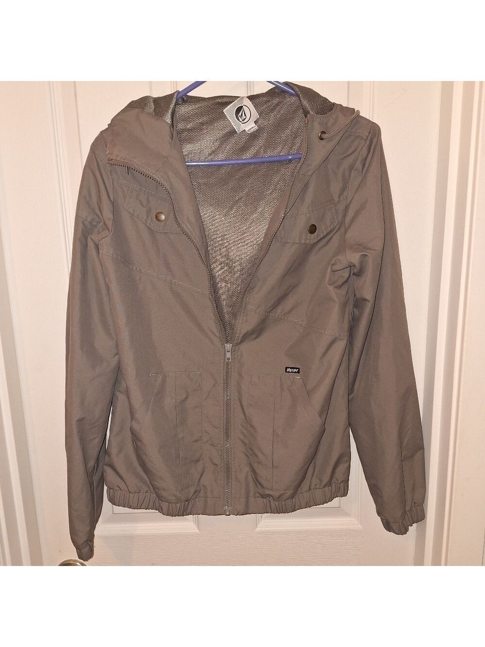 Volcom Grey Jacket With Hood Mens Small